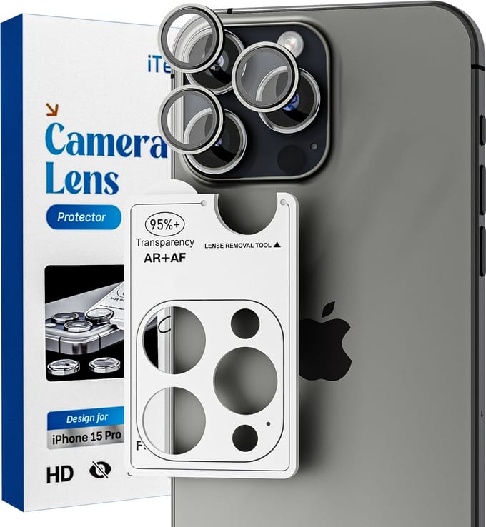 Camera Lens Screen Protector - Geschikt voor iPhone 14 Pro/14 Pro Max - 9H Bescherming - Zwart