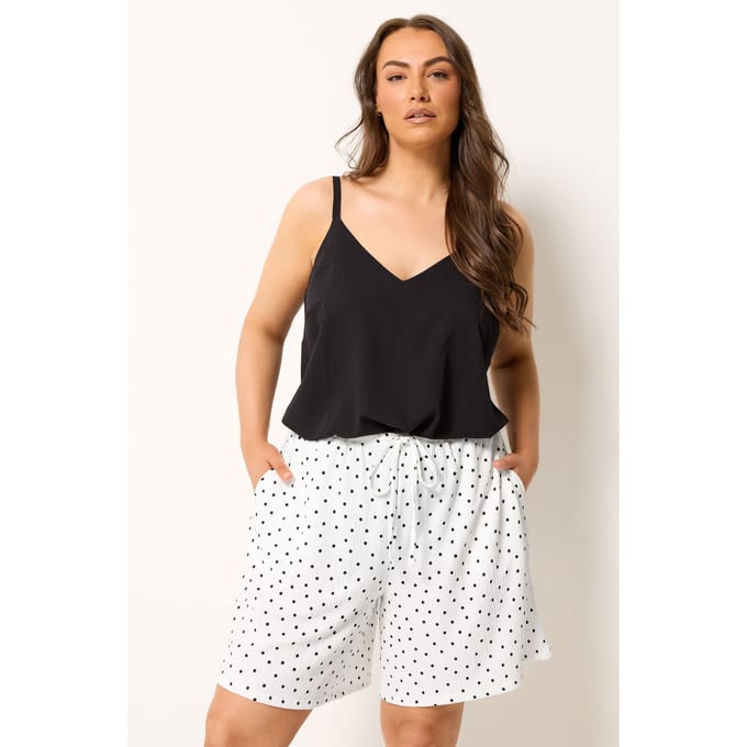 Yours Witte Shorts Met Stippen Size 50-52