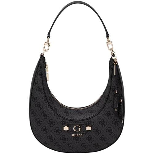 GUESS schoudertas Lindsey Hobo Coal Logo donkergrijs