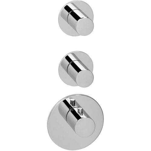 Herzbach LOGIC XL 2 colour set for universal thermostat module, with 3 round panels 11.522010.1.01
