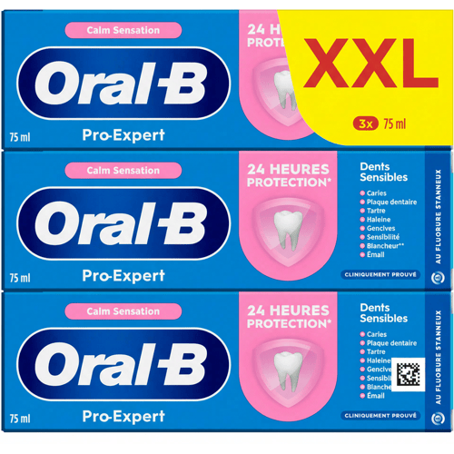 Oral-B Pro-Expert gevoeligheid kalmerende sensatie tandpasta - Eucalyptus pepermuntsmaak - 3 x 75 ML