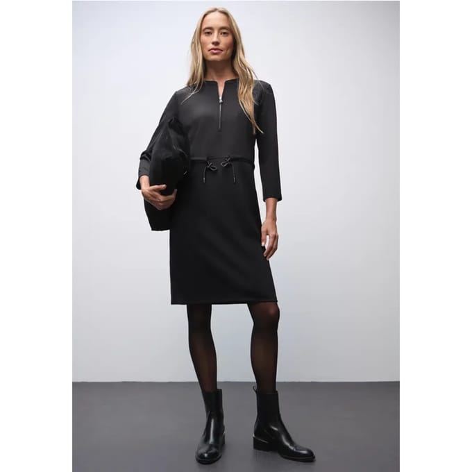 Jersey jurk met rits