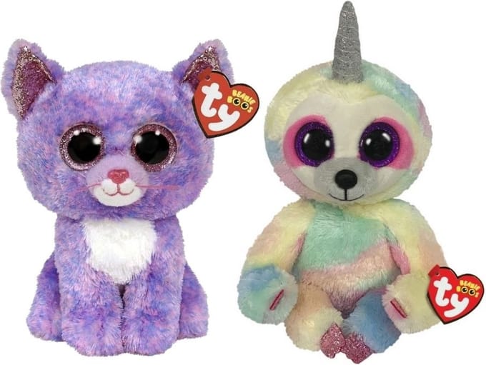 Ty - Knuffel - Beanie Buddy - Cassidy Cat & Cooper Sloth