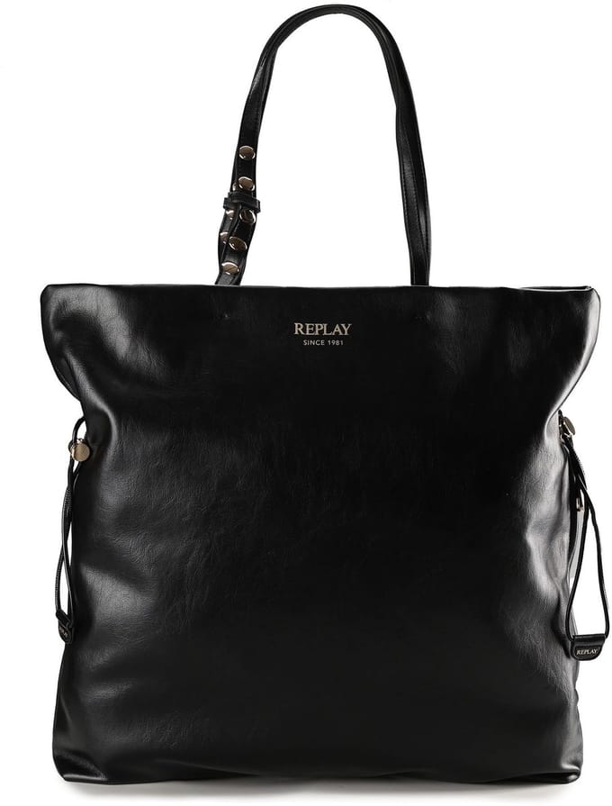 REPLAY shopper Shopper Black zwart