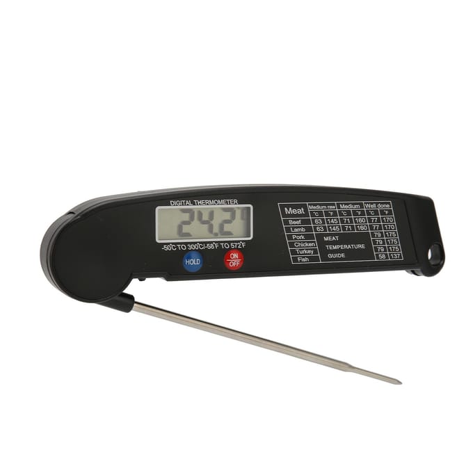 Vleesthermometer Multifunctionele Direct Afleesbare Digitale BBQ Vleesthermometer voor Keuken Eten Koken zwart