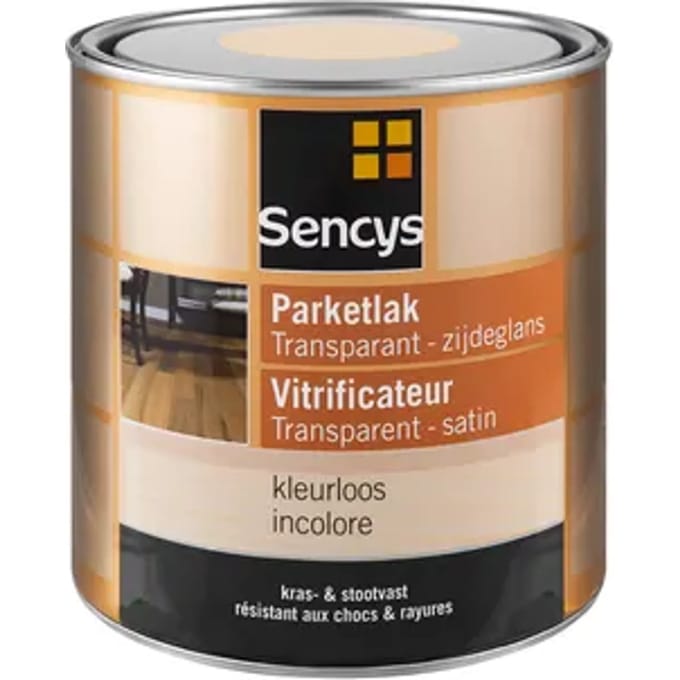 Sencys Parketlak Transparant Zijdeglans Kleurloos 2,5l