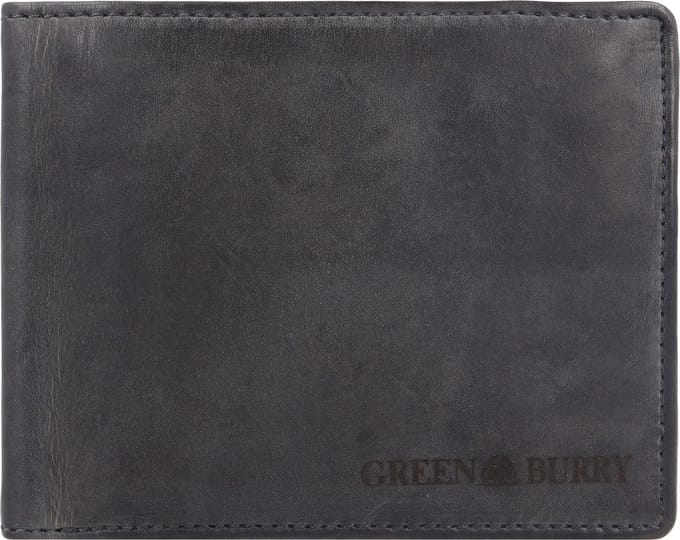 Greenburry Vintage Gewassen Leren Portemonnee 13 cm - Jongens - Horizontaal - anthrazite