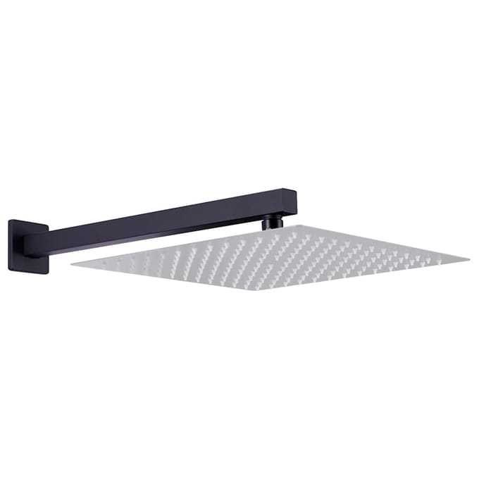 vidaXL - Douchearm - vierkant - 40 - cm - roestvrij - staal - 201 - zwart