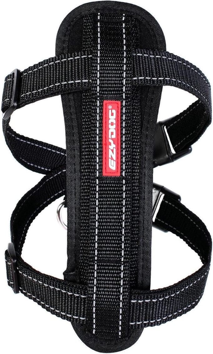 EzyDog Chest Plate Hondentuig - Harnas voor Honden - S - Zwart