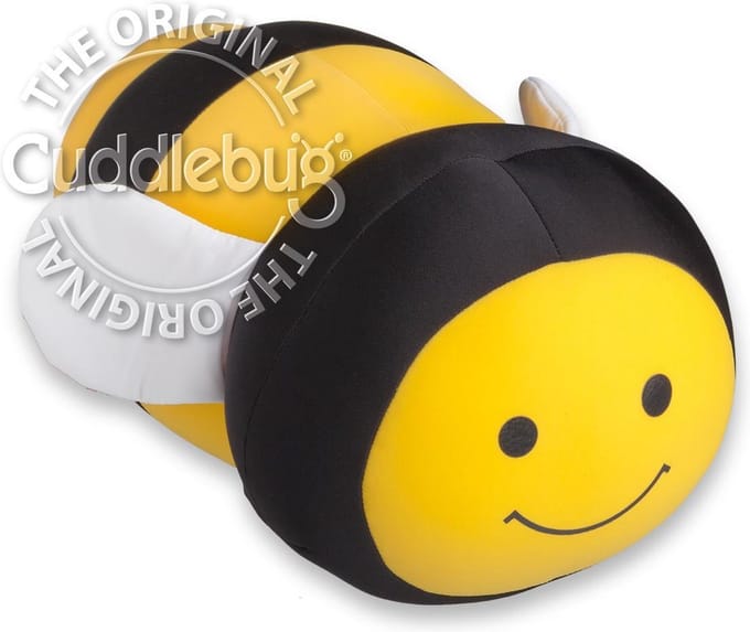 Cuddlebug Kussen - Bij - Reiskussen (reizen) - Knuffelkussen - 32 cm - Rpet