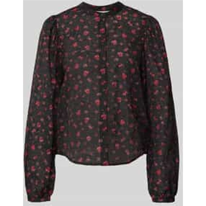 Regular fit overhemdblouse van viscosemix, model 'Nancy'