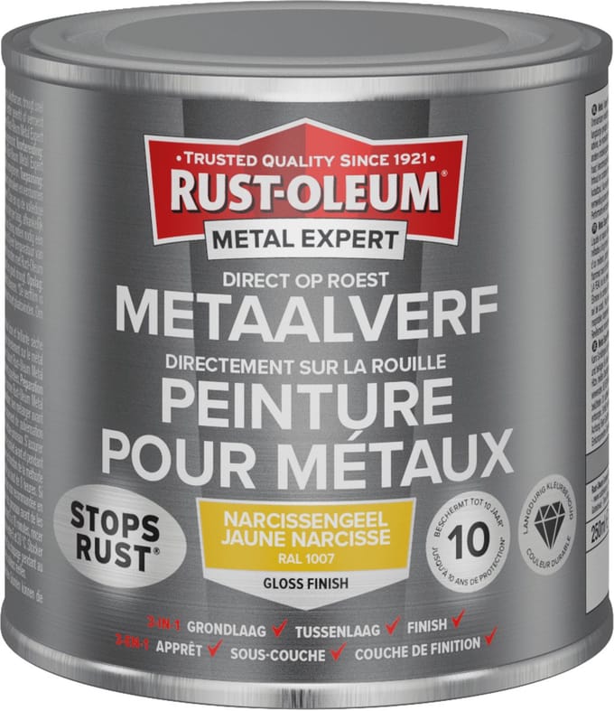 Rust-Oleum Metal Expert Direct Op Roest Metaal Verf 250ml - RAL 1007