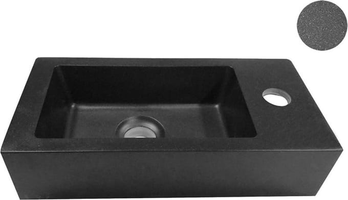 Wiesbaden Rhea S Mini Fontein Rechts 36,5 x 18 x 9 cm - Quartz