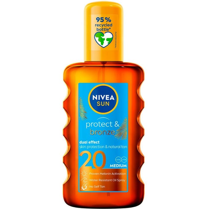 NIVEA Sun Protect &amp; Bronze Oil Spray SPF20 200 ml