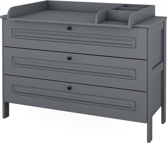 Vitalispa Ajaton Luiertafel – 133 x 98.4 cm met 3 lades Grijs