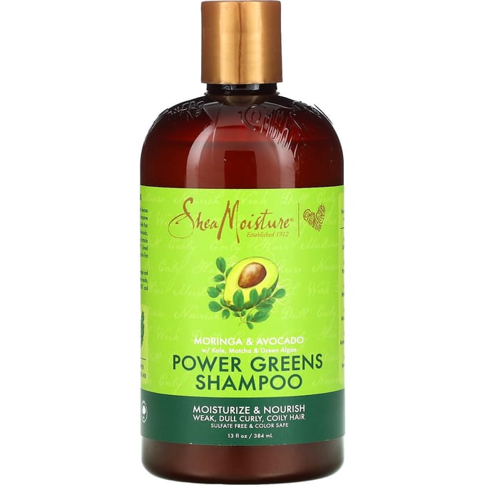 SheaMoisture, Power Greens Shampoo, Moringa & Avocado, 13 fl oz (384 ml) brown
