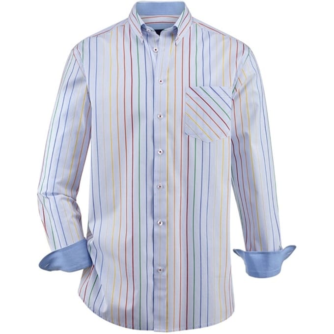 Babista herren Overhemd - 43/44 - blauw - Plus Size