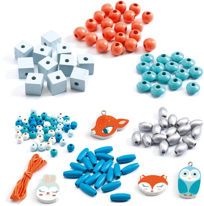 Djeco - Houten parels Kleine Diertjes - 4+