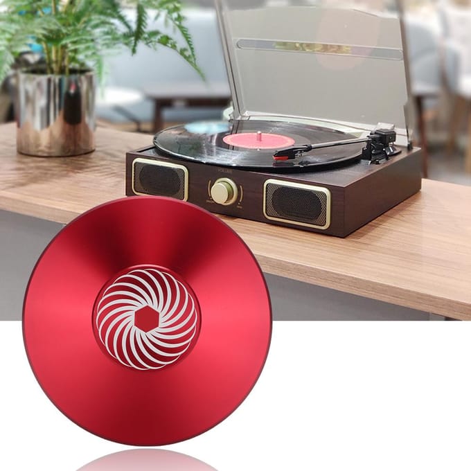 Vinylplaat o Draaitafel Stabilisator Klem Aluminium Gewichtsklem Rood rood