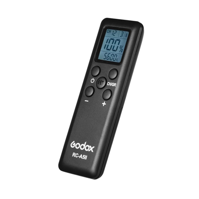 Godox RC-A5 télécommande 16 canaux 6 groupes de remplacement pour Godox VL150 VL200 VL300 UL150 LED1000D LED1000Bi noir