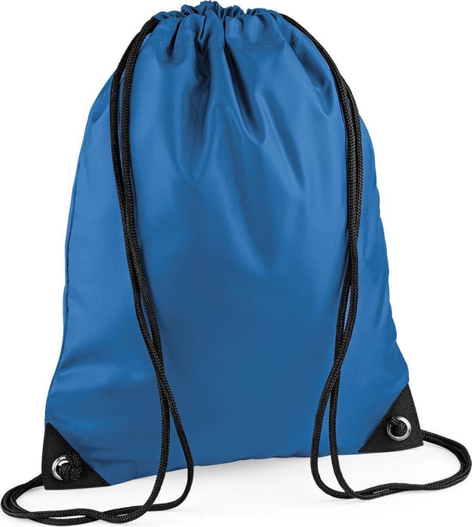 Bagbase Gymtas - Met Rijgkoord - 12 Liter - Saffier Blauw