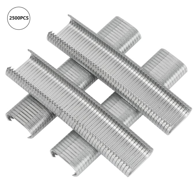 2500 pièces Type C 8mm Clôture Animale Anneau Cage à Porcs Coussin de Canapé Cage Ensemble Clou M white