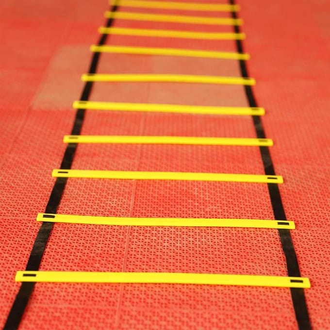 Agility Ladder - Snelheidstraining Ladder - Atletische Training - Directe Opzet - 500 cm - Zwart