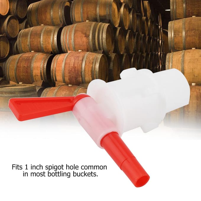 Bottel Emmer Plastic Tapkraan Home Brouwen Fles Tap Kraan voor Bier Wijn white