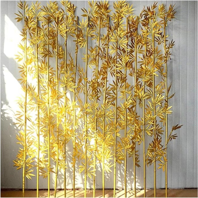 Kunst bamboe - Nep boom - Decoratie binnen - Onderhoudsvrij - 1.8 meter - Goud
