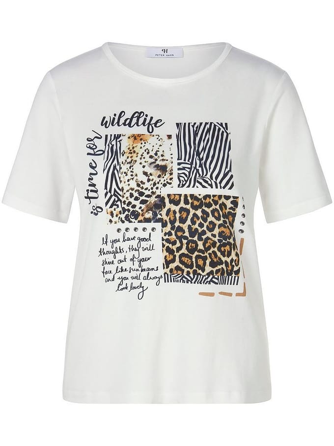 Shirt ronde hals Van Peter Hahn wit