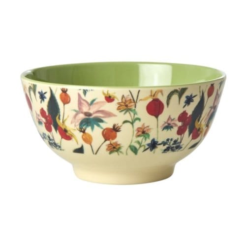 Rice melamine kom medium winter rosebuds