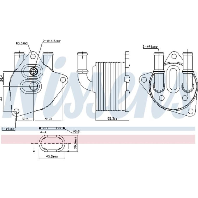 Olie radiator, motorolie NISSENS 91223