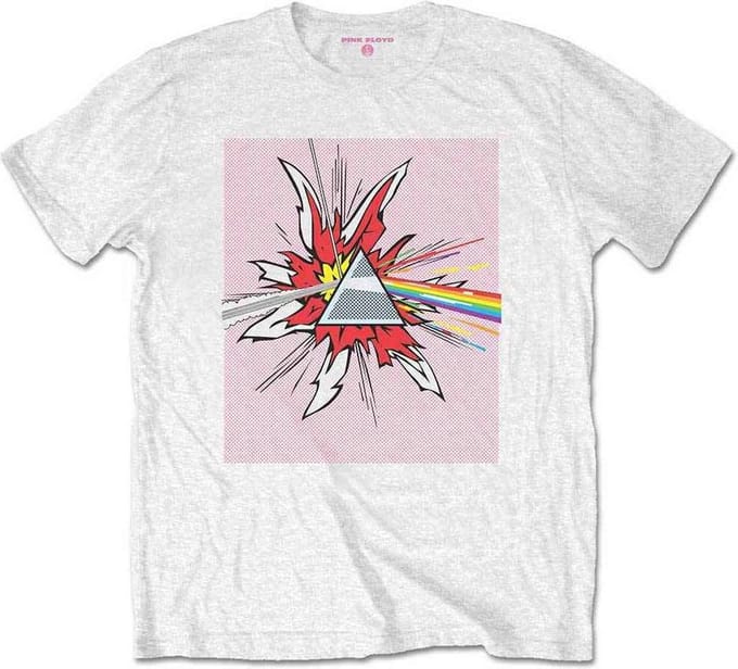 Pink Floyd - Lichtenstein Prism Heren T-shirt - M - Wit
