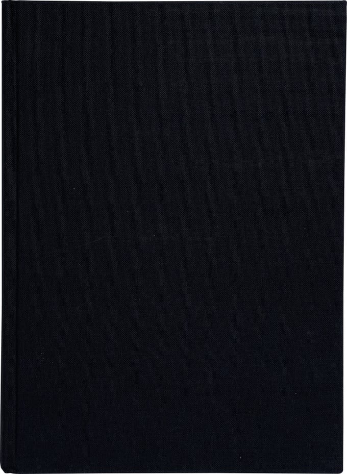 Exacompta Register 29,7x21 cm - geruit 5x5 - genummerd - 200 blad - Zwarte canvas - 6529D