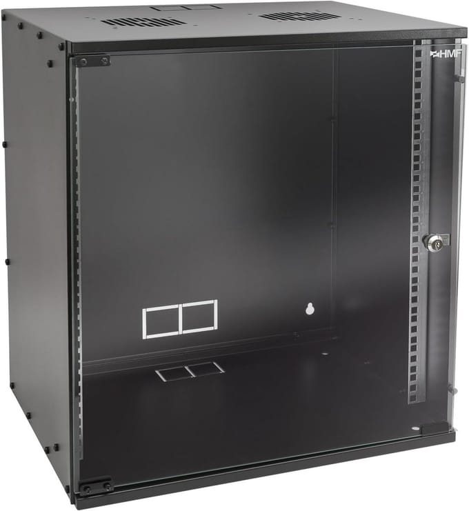 19 Inch Netwerkkast Serverkast Wandmontage 12 HE Diepte 400 mm Zwart