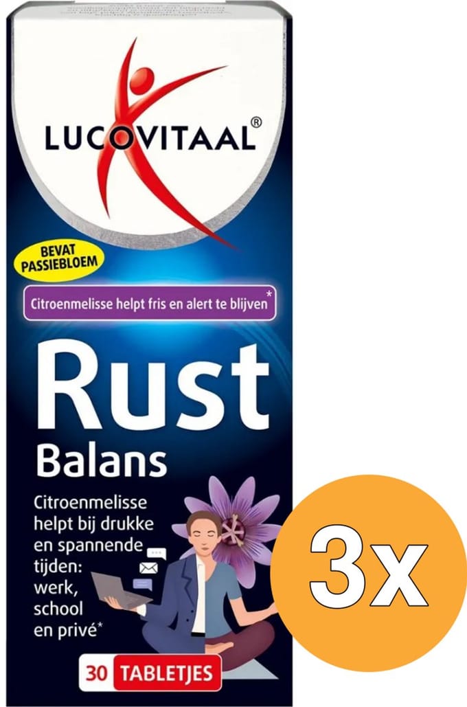 3x Lucovitaal Rust Balans (30 tabletten)