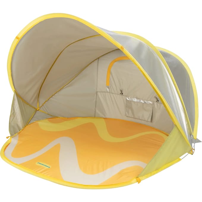 Waimea Pop-Up Strandtent - Geel - 130 x 130 x 100 cm - UPF50+ - Reflecterend