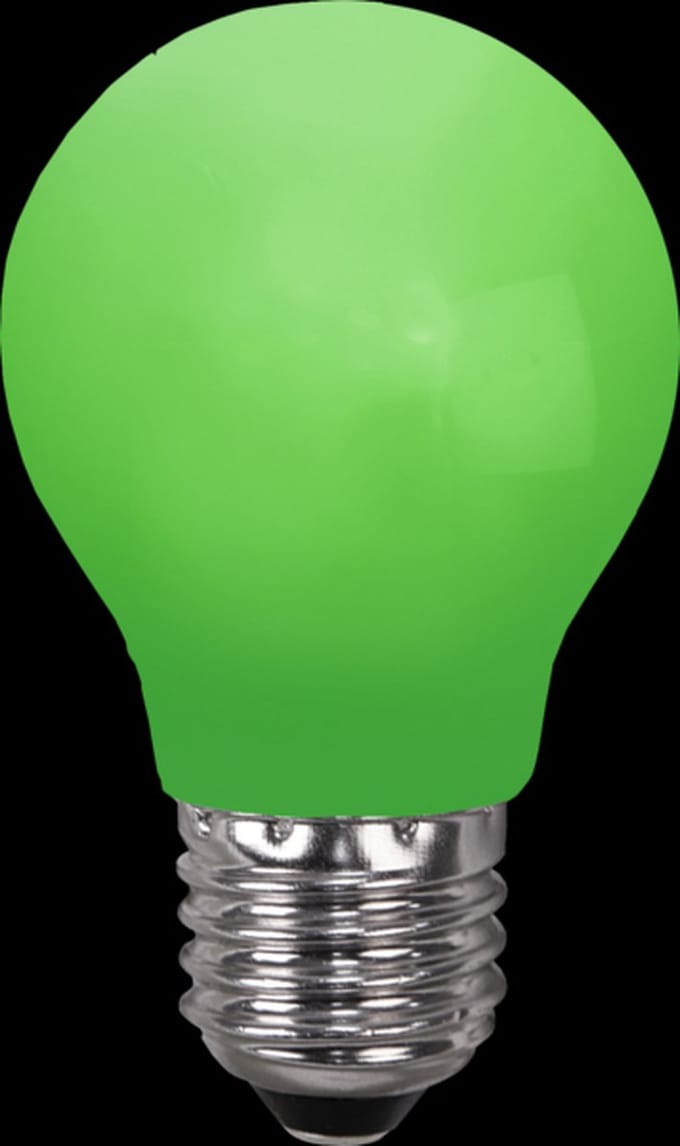 Prikkabel - Standaard bol - E27 - 0.9W - Groen
