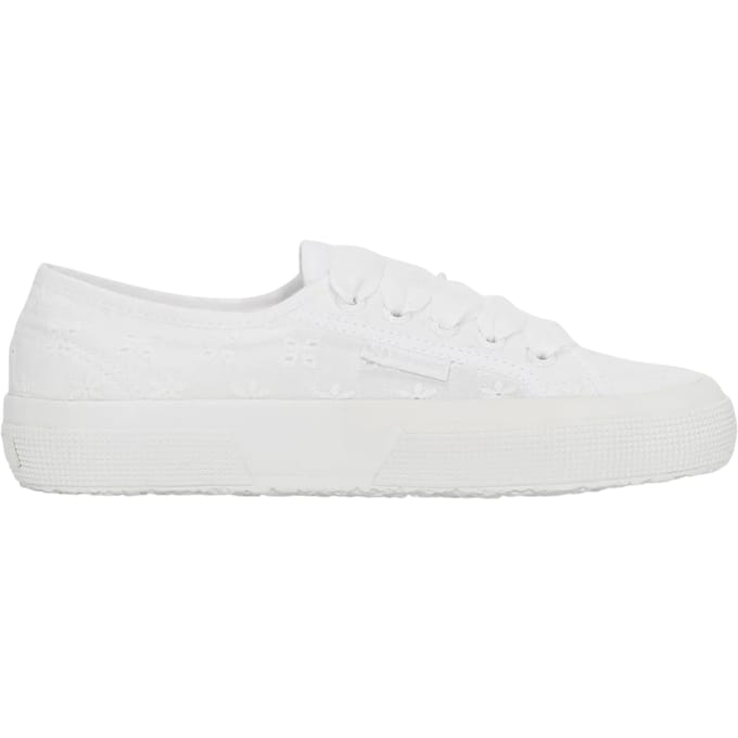 Superga Dames/Dames 2750 Sangallo Flower Trainers (Totaal Wit)