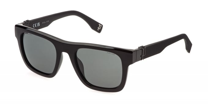 Police BEYOND LITE 7 SPLQ79E BLACK/GREEN GREY POLARIZED 53/21/145 Unisex Zonnebrillen