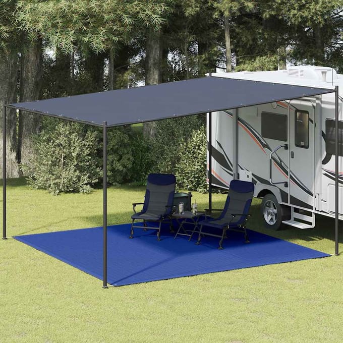 vidaXL - Tenttapijt - 400x400 - cm - HDPE - blauw