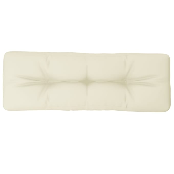 vidaXL - Palletkussen - 120x40x12 - cm - stof - crèmekleurig