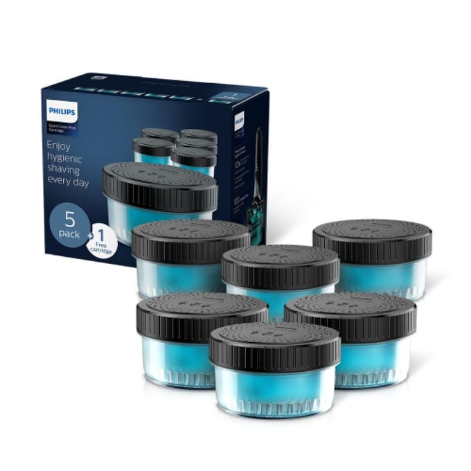 Philips Scheerapparaat Draadloos Reinigingspotje Cartridge Cc16 51 6 Stuks Reinigingsoplossing none black