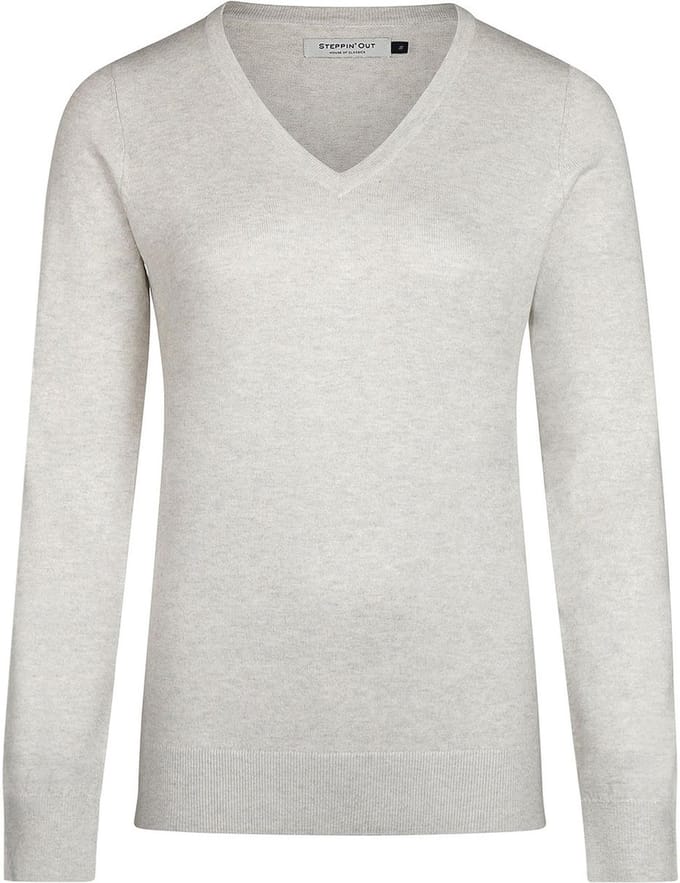 Steppin' Out Damestrui Cotton Cashmere V-hals Grijs - Maat S - Heren - Pullovers