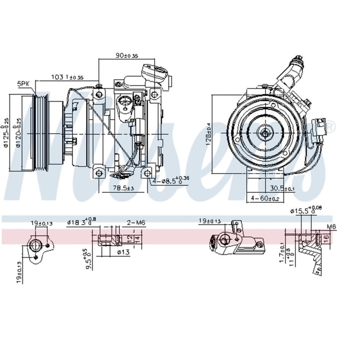 Compressor airconditioning NISSENS 89576
