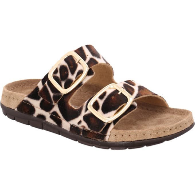 Rohde 5897 72 Slippers Bruin Koeienprint Suede Dames - Bruin Koeienprint - 41
