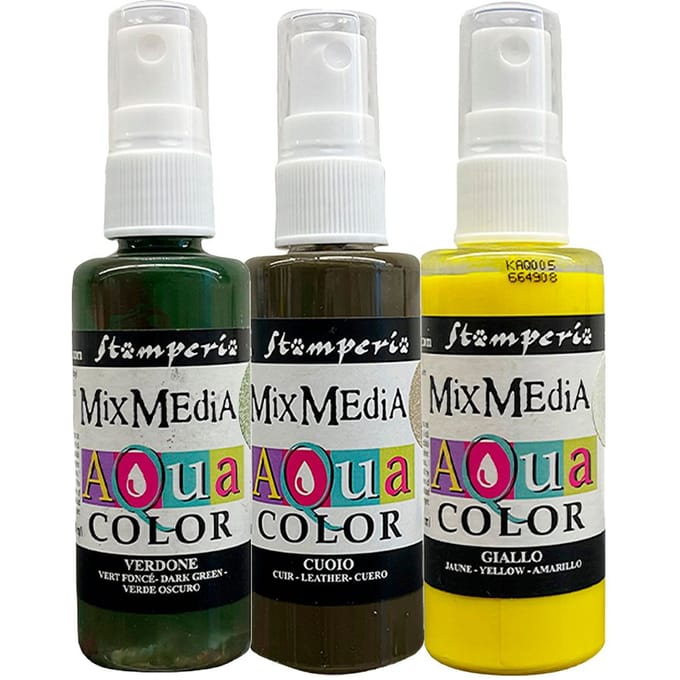 Stamperia Aquacolor "Golden Harmony", set van 3