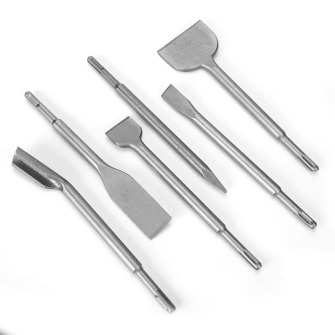 6 stuks Boorhamer SDS Plus Boorbeitelset Beton Muur Boorgereedschap