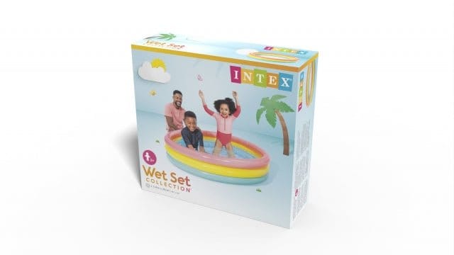Opblaasbaar Zwembadje 3 Kleuren 114 X 25 Cm Intex 57412