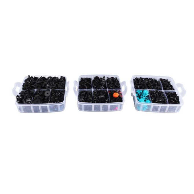 635 stuks Auto Bumper Retainer Clips Deurpaneel Spatbord Klinknagels Kit met Bevestigingsmiddelen Verwijderaar gray
